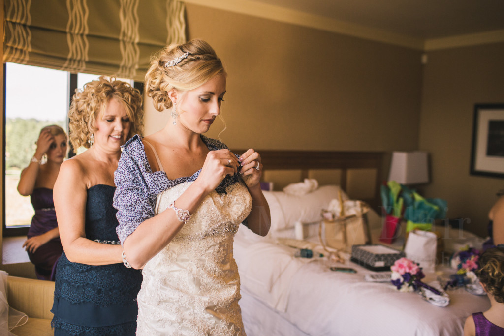 Mother and daughter at wedding