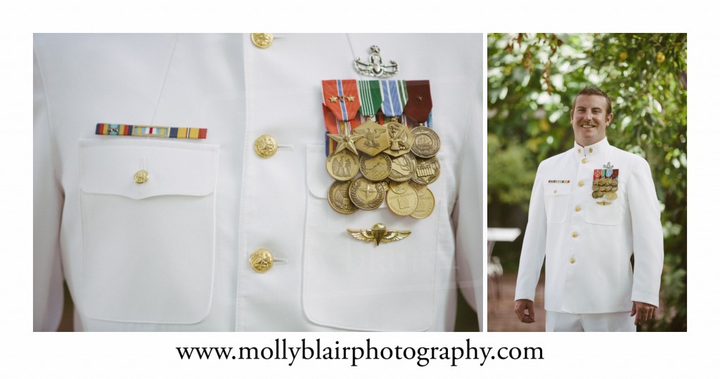 groom in Navy Dress Whites