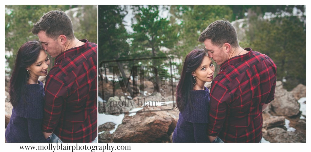Colorado Winter Engagement Session Lookout Mountain