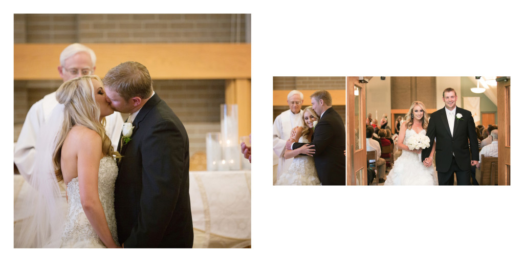 First Kiss in Church wedding