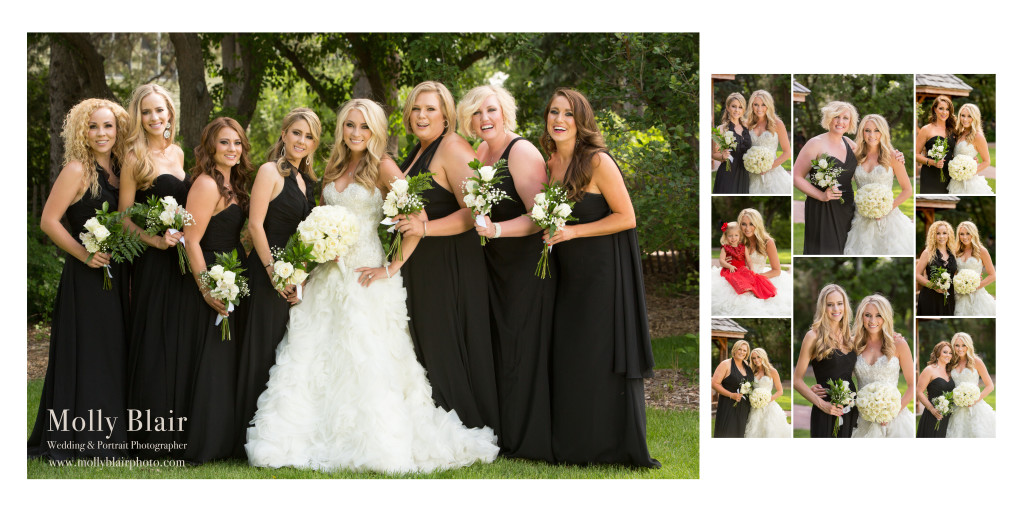 Bride with bridesmaids in Legions Park