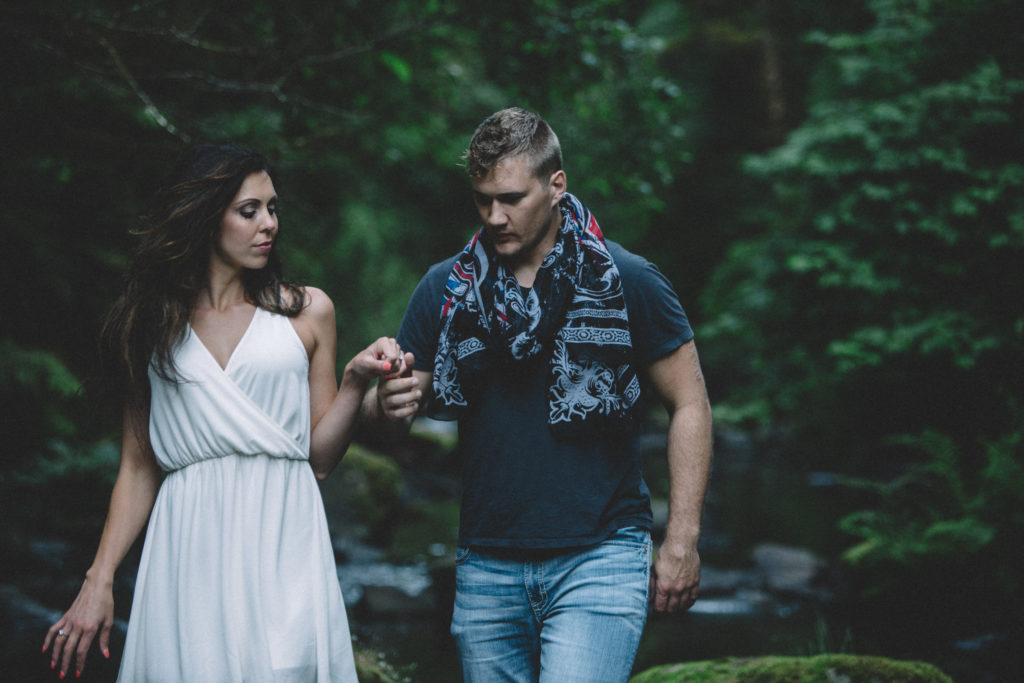 Sweet Creek Falls Engagement Photos
